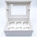 White Cupcake Box With Window – Holds 6